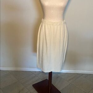 St John Santana knit cream skirt